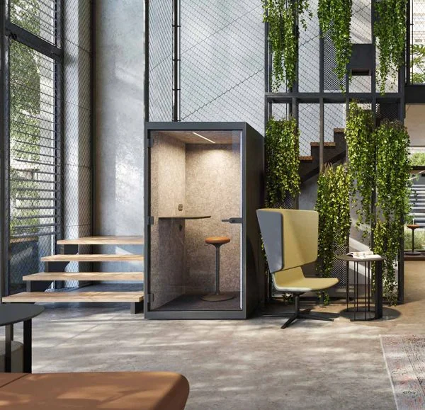 Ses geçirmez telefon görüşme kabini