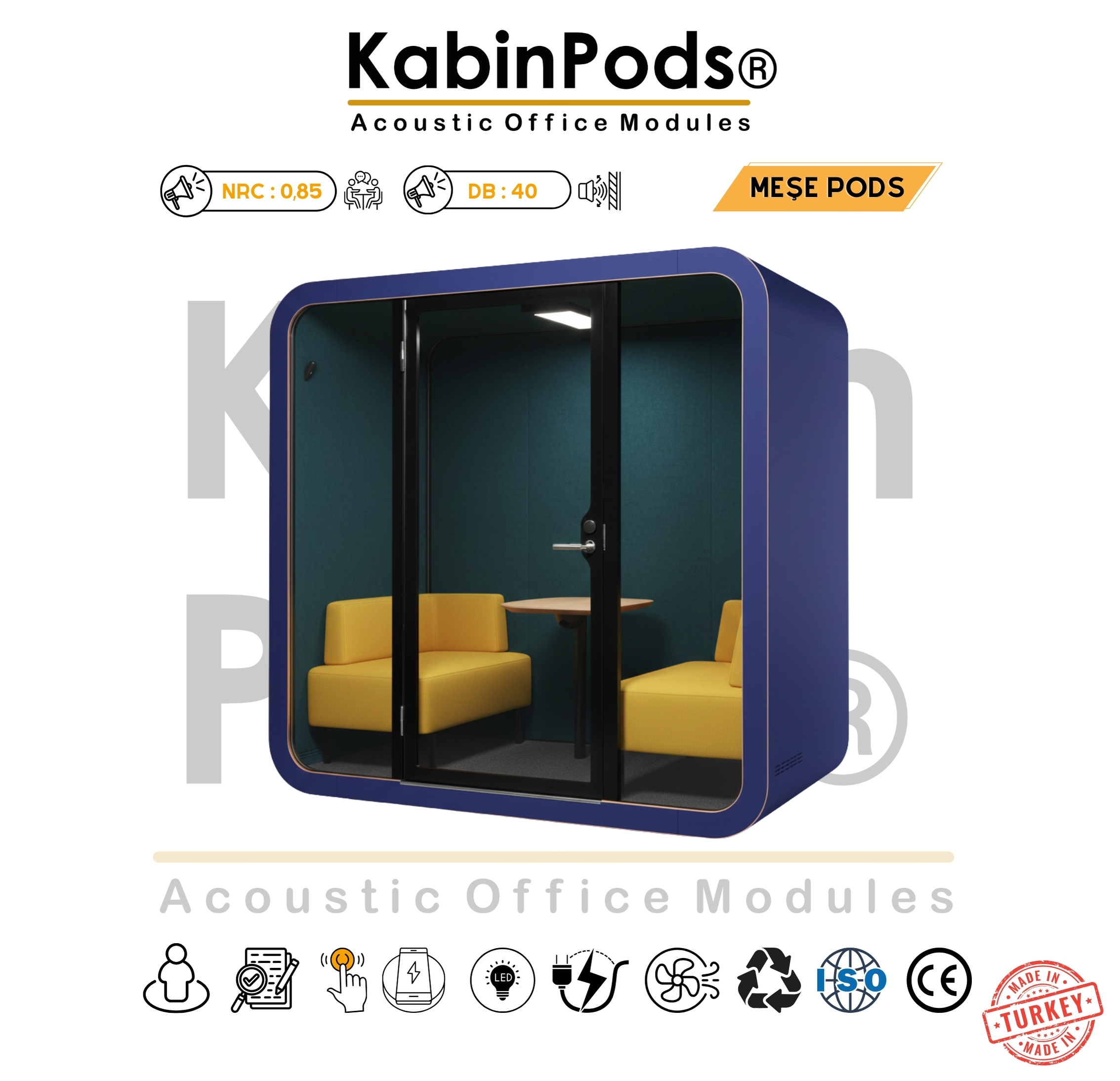 Meşe Toplantı Kabini yan cephe görünümü